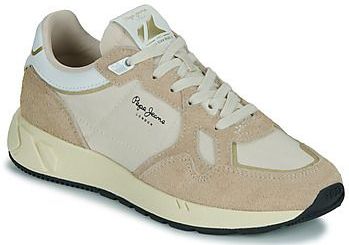 Pepe Jeans - PLS600009 - Leren Sportschoenen - Beige - Casual