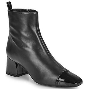 Unisa - LAZLO - Enkellaarsjes - Zwart - Leer