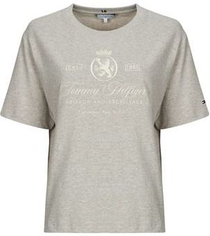 Tommy Hilfiger  VARSITY CREST RLX SS TEE  Shirts  dames Grijs
