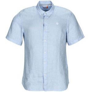 Timberland  SS Mill River Linen Shirt Slim  overhemden  heren Blauw