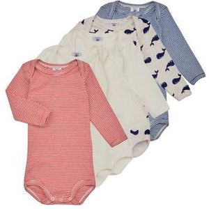 Petit Bateau - Set van 5 - Rompertjes - Unisex - Lange Mouwen