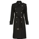 MORGAN - Lange Trenchcoat - Zwart - Polyester - Tussenseizoen