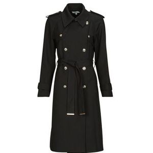 MORGAN - Lange Trenchcoat - Zwart - Polyester - Tussenseizoen