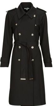 MORGAN - Lange Trenchcoat - Zwart - Polyester - Tussenseizoen