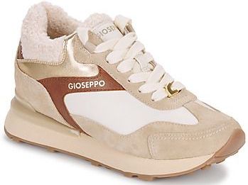 Gioseppo - Kosice - Sneakers - Beige - Imitatieschapenvacht - Metallic Accenten