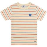 Petit Bateau - T-shirt - Ecru/Multico - Korte Mouwen - Voor Meisjes - 3 Jaren