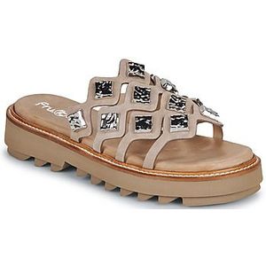 Fru.it  9170-100-HELGA-TAUPE-WATER-TAUPE  slippers  dames Beige