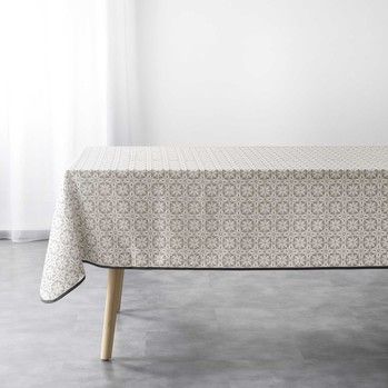Douceur d intérieur  NAPPE RECTANGLE 150 x 240 CM POLYESTER IMPRIME GRIS  Tafelkleed heren Grijs