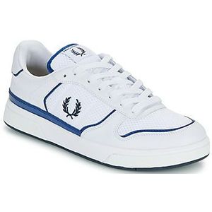 Fred Perry  B300 Leather / Mesh  Sneakers  heren Wit
