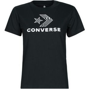 Converse  STAR CHEVRON TEE  Shirts  dames Zwart