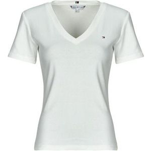 Tommy Hilfiger - T-shirt - Wit - 100% Katoen - Lange Mouw