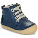 Kickers - Sonizip - Plat Oxford - Marineblauw - Leer