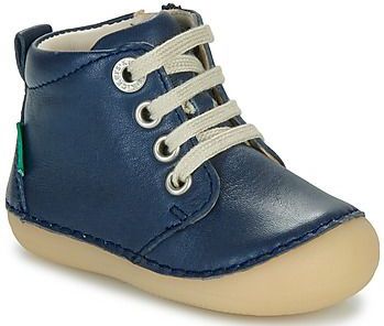 Kickers - Sonizip - Plat Oxford - Marineblauw - Leer