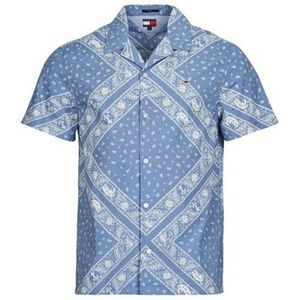 Tommy Jeans  TJM REG AOP SS SHIRT EXT  overhemden  heren Blauw
