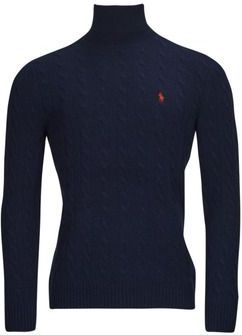 Polo Ralph Lauren - Trui - Navy - Col - Slanke Pasvorm - Kasjmier
