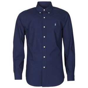 Polo Ralph Lauren  CHEMISE AJUSTEE EN POPLINE DE COTON COL BOUTONNE  LOGO PONY PLAY  overhemden  heren Marine