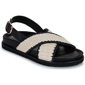 Inuovo  396023-BLACK  sandalen  dames Zwart