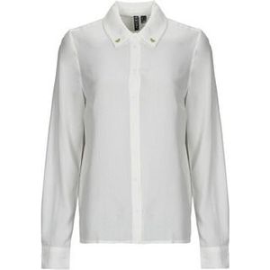 Pieces - PCELINA EMB LS SHIRT KAC FC - Blouse - Wit