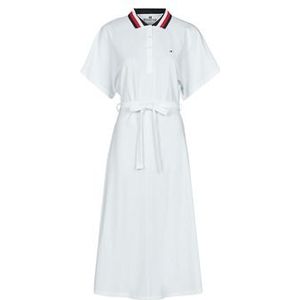 Tommy Hilfiger  GBL STP FLARE MIDI POLO DRESS SS  Jurken dames Wit