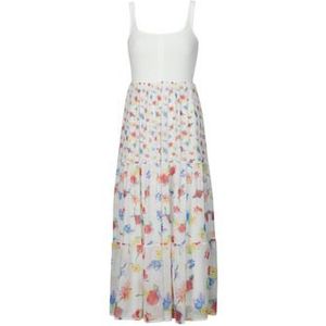 Desigual - Vancouver - Damesjurk - Wit - Effen Kleur - Aquarel Bloemenpatroon