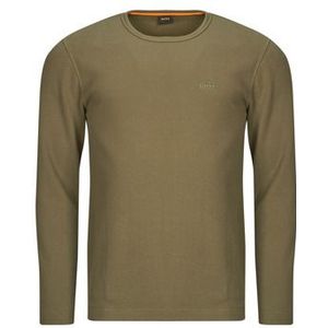 BOSS - T-shirt - Regular Fit - Katoenmix - Geborduurd Logo - Lange Mouwen