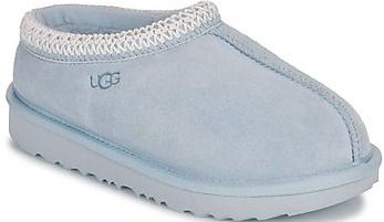 Lichtblauw - Plateau Clog - Ethno - Lamswol - Zonder Sluiting