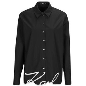 Karl Lagerfeld  KARL HEM SIGNATURE SHIRT  Blouses  dames Zwart