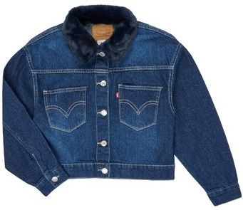 Levi's - OVERSIZED TRUCKER - Spijkerjack - Blauw - Kinderen