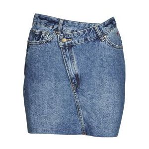 Spijkerrok - Vervaardigd Denim - Vervaagd - Gerafelde Zoom