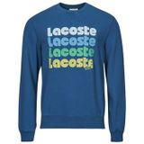 LACOSTE - Sweater - Blauw - Ronde Hals - Katoen