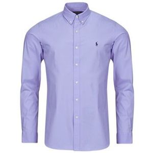 Polo Ralph Lauren  CHEMISE AJUSTEE SLIM FIT EN POPELINE UNIE  overhemden  heren Blauw