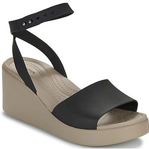 Crocs  BROOKLYN WEDGE  sandalen  dames Zwart