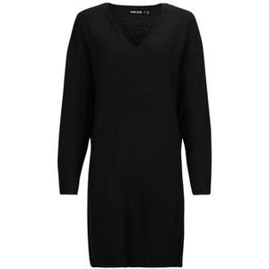 Pieces  PCJULIANA LS V-NECK KNIT DRESS NOOS BC  Jurken dames Zwart