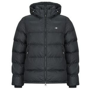 Gant - ACTIVE CLOUD JACKET - Gewatteerde Jas - Zwart - Regular Fit - Afneembare Capuchon - 2-weg Ritssluiting