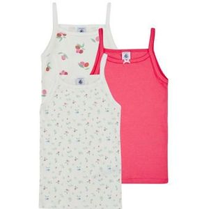 Petit Bateau - 3 Chemises Bretelles - Tops - Roze