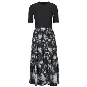 Jurk - Katoen - Ronde Hals - Bloemenprint - Lang/Maxi - Normale Pasvorm - Kwartmouw