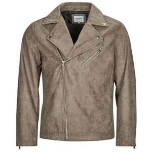 Jack &amp; Jones  JJROCKY FAUX SUEDE BIKER JACKET  jassen  heren Beige