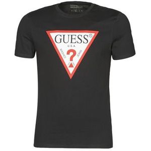 Guess  CN SS ORIGINAL LOGO TEE  Shirts  heren Zwart