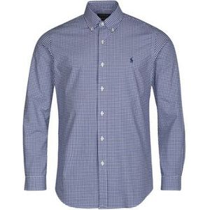 Polo Ralph Lauren  CHEMISE AJUSTEE EN POPLINE DE COTON COL BOUTONNE  overhemden  heren Marine