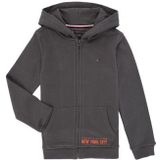 TOMMY HILFIGER Sweatvest  donkergrijs / oranje