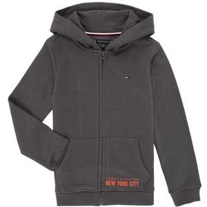 TOMMY HILFIGER Sweatvest  donkergrijs / oranje