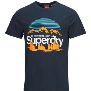 Superdry  GREAT OUTDOORS NR GRAPHIC TEE  Shirts  heren Marine