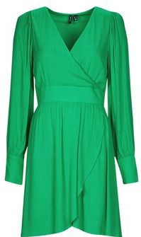 Vero Moda  VMPOLLIANA LS SHORT DRESS WVN  Jurken dames Groen