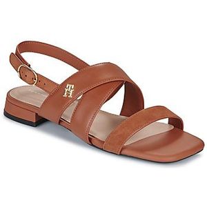 TOMMY HILFIGER - Leren Sandalen - Cognac - Leer