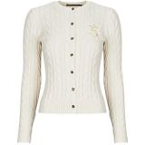 RALPH LAUREN - RALHAN - Vest - Ecru - Katoen - Ronde Hals - Knoopsluiting