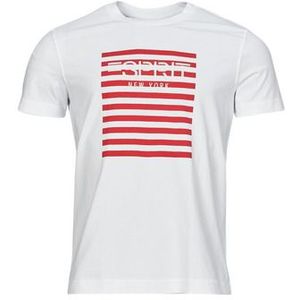 Esprit  OCS LOGO STRIPE  Shirts  heren Wit