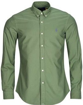 POLO RALPH LAUREN - Aansluitend Hemd - Groen - Katoen