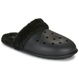 Crocs - Classic Fuzz Scuff - Pantoffels - Zwart - Unisex