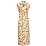 LE TEMPS DES CERISES - Lange Jurk - Oranje/Wit - Viscose - Bloemenprint