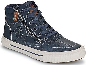 Mustang - Masha - High Top Sneaker - Navy - Veterboots met Ritssluiting